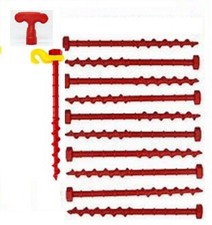 20 x ZELTHERINGE-WURMI STANDARD  18 cm+Hakenclips+Handschlüssel  Vertrieb Holly