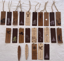 Natural Leather Printed Bookmark-Variety