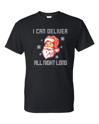 CAMISETA XL 2X 3X - SANTA ENTREGA TODA LA NOCHE TRAVIESO INVIERNO / NAVIDAD - Imagen 8 de 41