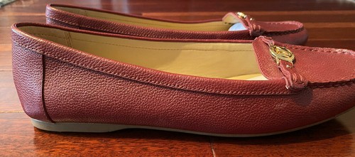 NWOB Michael Kors May Moccasin Leather Red Flat Shoes sz 9M - Picture 10 of 18