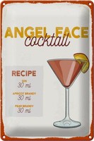 Blechschild Rezept Angel Face Cocktail Recipe 20X30 Cm Deko Schild Tin Sign