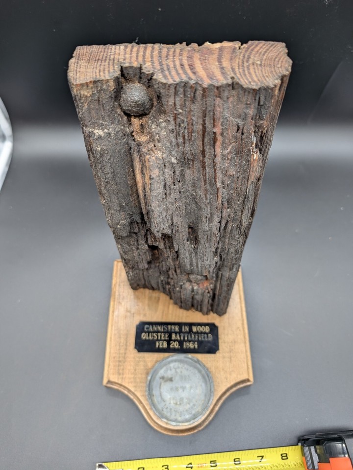 CIVIL WAR CANISTER SHOT STUCK IN TREE OLUSTEE BATTLEFIELD 1864 eBay