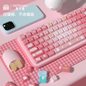 Summer Bunny Thème Keycap 138/158 Clés PBT MDA pour les véhicules mécaniques KEYBOARD Cadeau fille