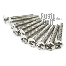 #6-32 x 1", Phillips Pan Head Screws, A2 304 18-8, Stainless Steel