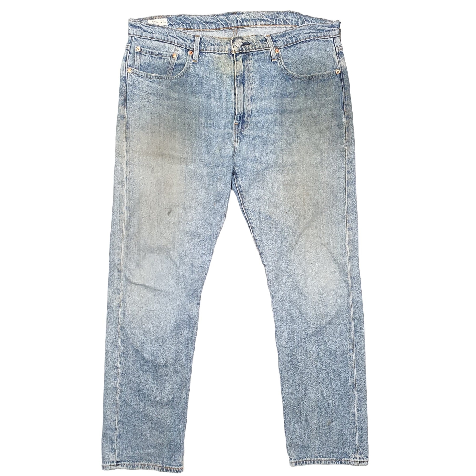 LEVIS 502 Jeans Regular Taper Fit Blue Denim Trousers Mens Stretch W40 L32 image 2