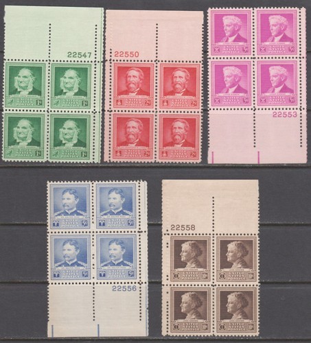 SELLOS DE EE. UU. #859-893 PB FAMOSOS AMERICANOS -- JUEGO PREMIUM 35 -- 1940 - COMO NUEVOS - Imagen 5 de 7