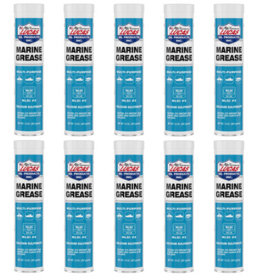 10 Pack Lucas Oil 10320 Marine Grease; (10) 14oz tubes