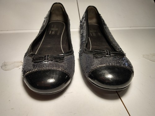 CAR SHOE Ballerina donna Misura EU 37. Pelle colore Argento e Nero. Usate poco - Foto 4 di 6