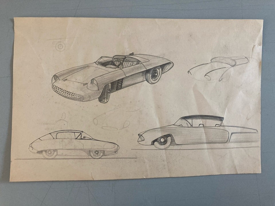 Très Beau Dessin Crayon Papier Design Voiture Bulle 1950 Course Automobile Art • EUR 145,00 Très Beau Dessin Crayon Papier Design Voiture Bulle 1950 Course Automobile Art • EUR 145,00