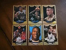 💥Sports Review Shaquille O’Neal Promo Cards Lot- Shaq Attack 6 Card Set Gold💥