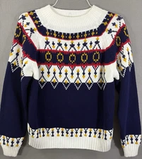 Vintage JCPenny 100% Acrylic Knit Sweater Size Med 80s