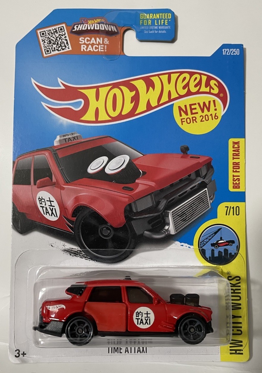Hot Wheels New for 2016 Time Attaxi 1:64 Diecast Car (NIB)