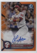 2022 Bowman Chrome Rookie Orange Refractor 8/25 Luke Williams #CRA-LW Auto ok2