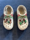 Crocs Christmas lined clogs. Sweater pattern with charms. Women's 8 or men's 6 — photo 1