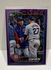 Shota Imanaga Seiya Suzuki 2024 Topps Update Lean On Me PURPLE SPARKLE Foil /799