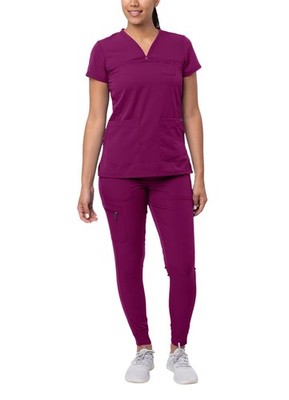 Adar Pro Movement Booster Women Sweetheart V-Neck Scrub Top & Scrub Pants