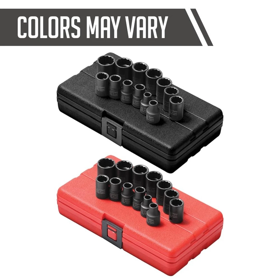 3675 3/8-Inch Drive Standard Metric 12 Point Impact Socket Set, 13-Piece - Image 2 of 2