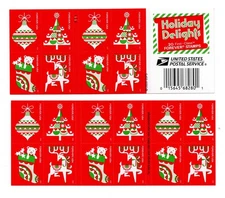USPS 20 HOLIDAY DELIGHTS CHRISTMAS FOREVER US POSTAGE STAMPS 2020 BOOKLET DEER