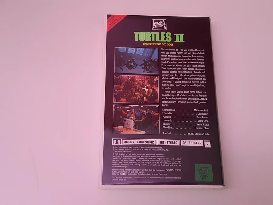 Turtles II 2 - Das Geheimnis des Ooze 1991 VHS German PAL Fox Video Großbox TMNT - Bild 2 von 4