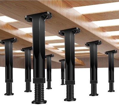 8 PCS Adjustable Height Bed Frame Support Legs - 7.8-14.6inch Bed Slats Suppo