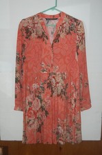 Peruvian Connection Coral Floral Dress,
