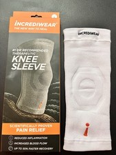Incrediwear Knee Sleeve White Pain Relief Support Med - Used Great Condition