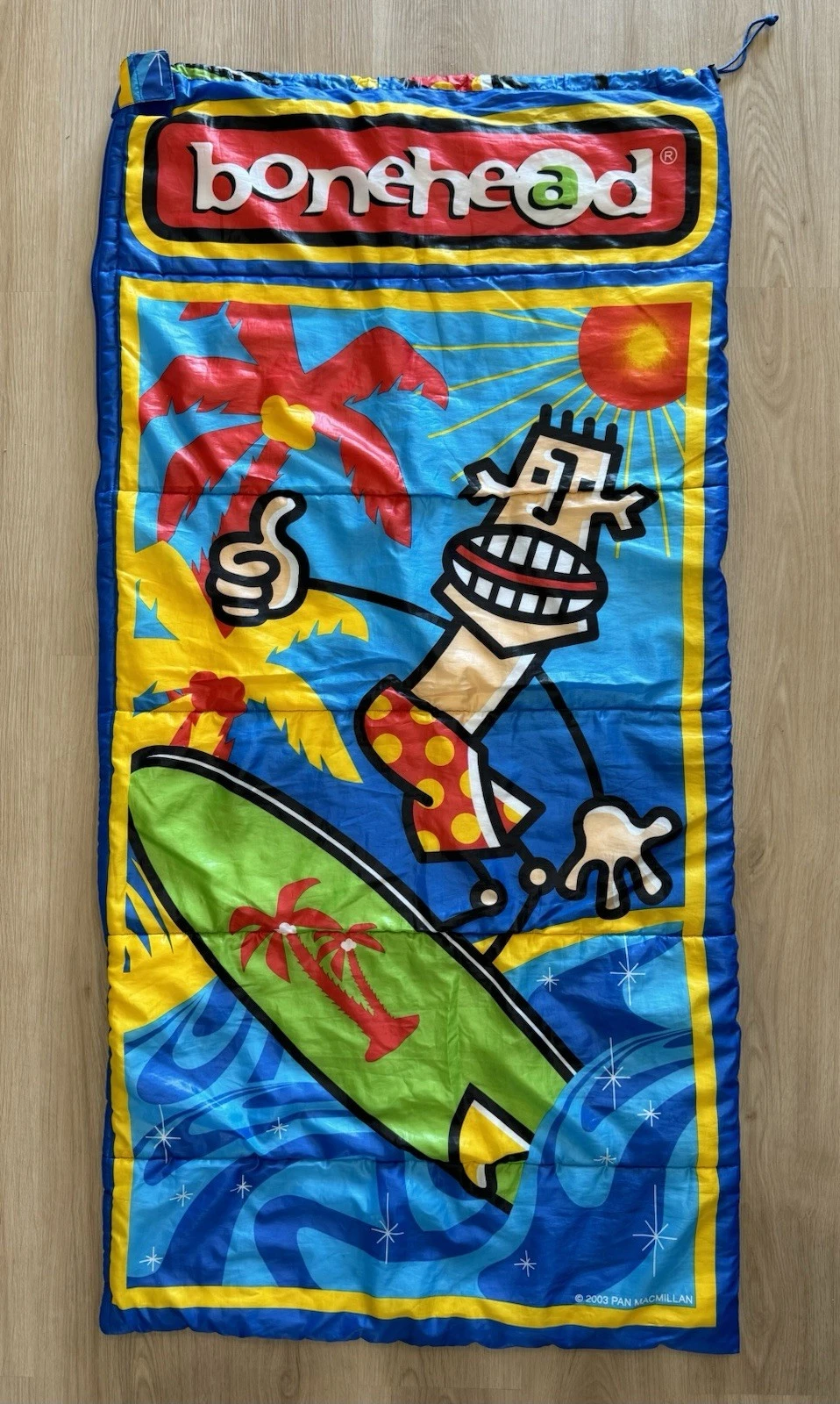 Vintage Y2k Bonehead Children’s Sleeping Bag Retro Camping Sleepover Surfer