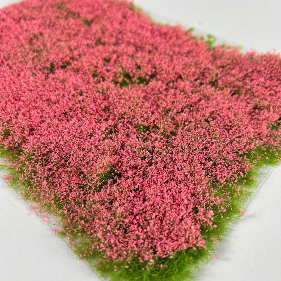 Grasbüschel Rosa Blüten - 15x21cm - Begrünung Eisenbahn, Modellbau & Diorama - Bild 4 von 4