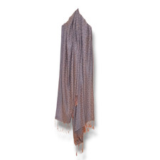 Pashmina Cheetah Print Rectangle Scarf-Cashmere Silk Blend-Fringe-Reversible