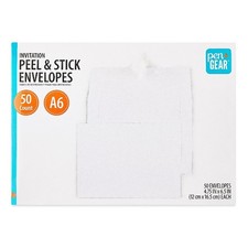 Peel and Stick Self Adhesive Envelopes A6 Size 4.75 x 6.5 Inches White 50 Pack