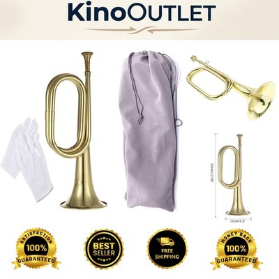 Lacquered Brass Cavalry Bugle - Perfect for Beginners and Festival Performances