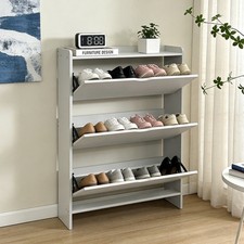 Shoe Cabinet with 3 Flip Drawers, Shoe Organizer for Entryway