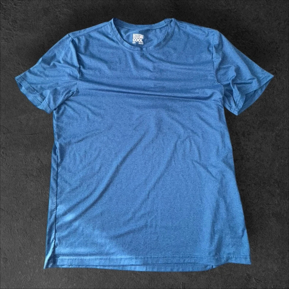 Paquete de 2 camisetas geniales para hombre talla grande azul y negro suaves básicas informales Foto 2 de 4