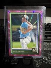Jake Bloss 2025 Panini Donruss Optic Pink Laser #96/50 Toronto RC