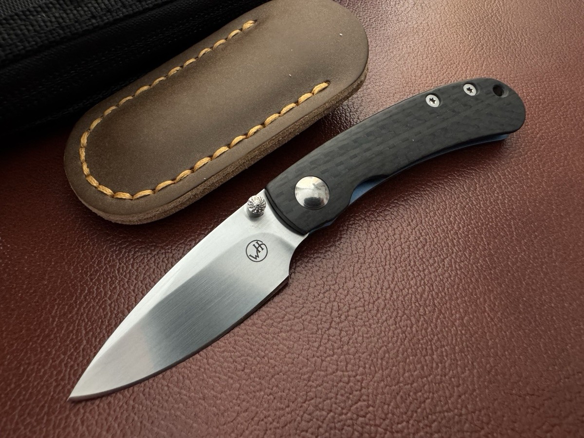 Vintage William Henry T09 Folding Knife ATS34 Blade CF Handles