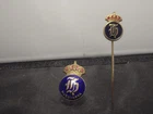 2 Vintage Husqvarna pins Sweden motorcycle and weapons manufacturer
