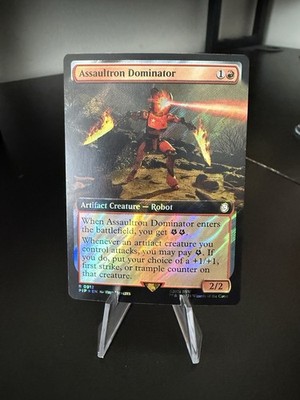 Magic The Gathering PIP Fallout Extended Art Surge Foil 912 Assaultron Dominator