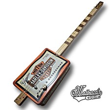 Harley Davidson Vintage Metal 3tpv cigar box guitar Matteacci's Made in Italy