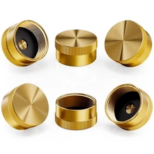 6Pcs Solid Brass Propane Tank Cap Refill Propane Bottle Cap for All 1Lb Gas Tank
