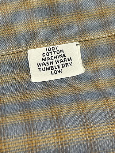 Sulka Italy Shirt Mens Large Blue Yellow Long Sleeve Button Up Dress 100% Cotton - Picture 10 of 10