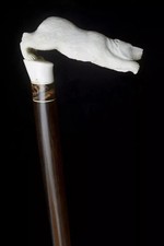 wooden walking stick hand carved Bear animal wooden walking cane