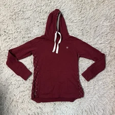 Women’s Small Red Ariat Horseback Riding Hoodie Pullover Top