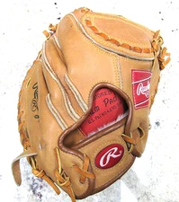 Rawlings Mike Piazza Leather Catchers Mitt RCM45 Reg Lite Toe RHT GOOD CONDITION