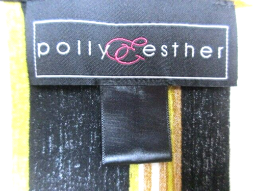 Polly & Esther Shirt Womens Large Button Front Tie Cropped Blouse Striped Ladies - Picture 2 of 6