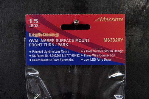 Maxxima M63320Y 6'' Oval Amber Park Front Rear Turn Surface Mount - Picture 3 of 3