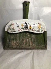Vintage JV Reed dust pan USA steel metal home decor 