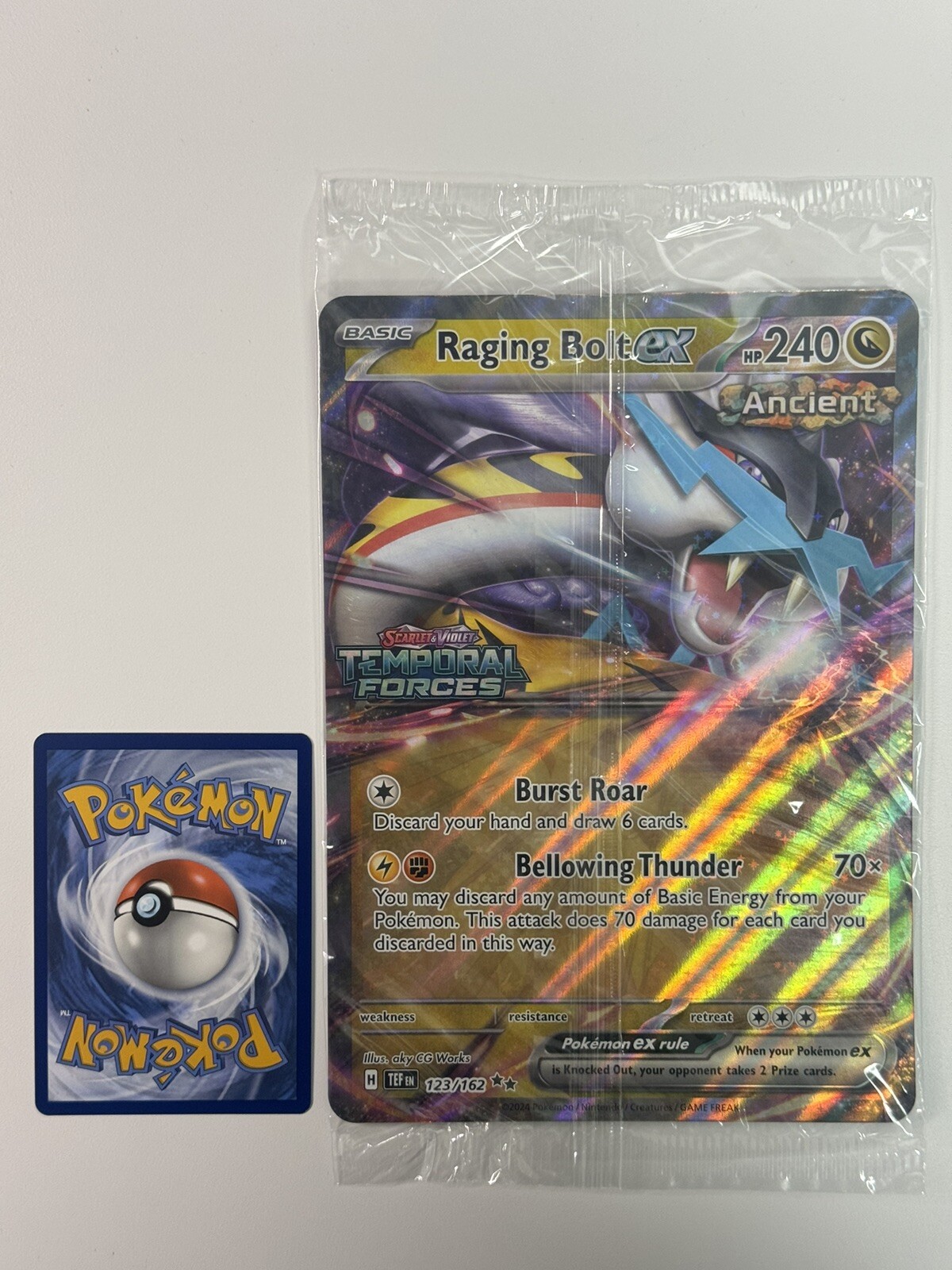JUMBO Raging Bolt EX 123/162 Temporal Forces Stamped Oversized Promo SEALED