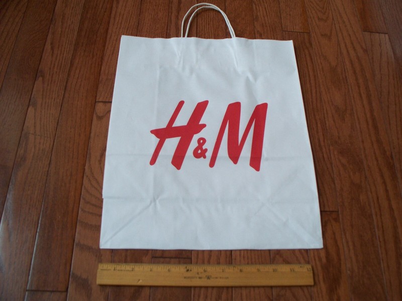 H&M Paper Bag, White OR Brown, Pre-owned