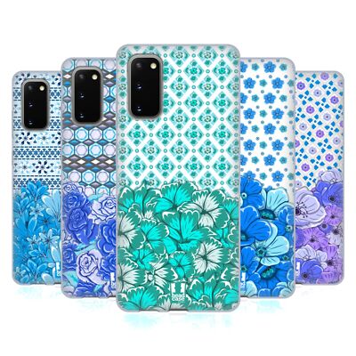 HEAD CASE DESIGNS BLUMEN BLAU SOFT GEL HANDYHÜLLE FÜR SAMSUNG HANDYS 1