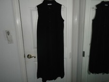Calvin Klein Black Sleeveless Shirt Dress Size Small